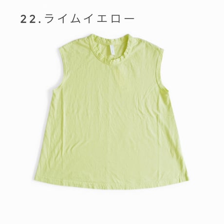 3色＊レディース＊prit -30/1リサイクルムラ糸天竺 ノースリーブフレアプルオーバー P92627