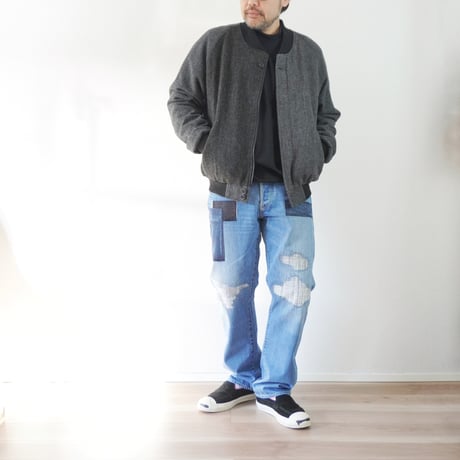 ＊ユニセックス＊YOUSED-ユーズド-HARRIS DERBY JACKET ハリスツイード ダービージャケット SIZE1 B柄