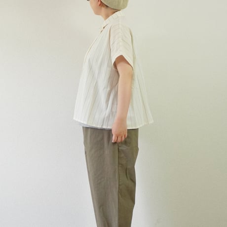 3色＊ASCOT-アスコット-ストライプ フレンチスリーブブラウス