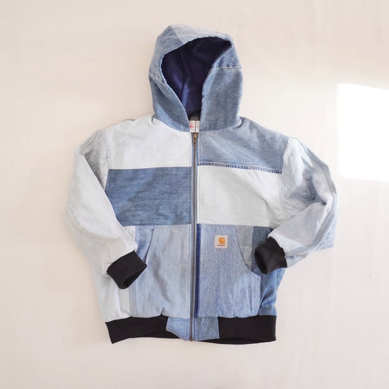 Vintage デニムパッチワーク ジップアップパーカー A | 城下町の洋服屋 