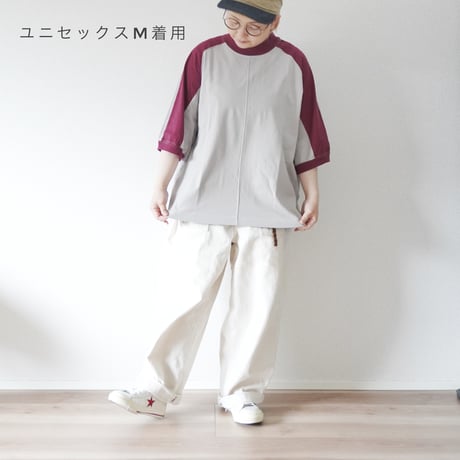＊ユニセックス＊TIGRE BROCANTE-ティグルブロカンテ-40/2モダン天竺クアトロ半袖T /エンジ