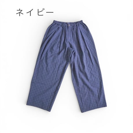 2色＊ユニセックス＊modem design-モデムデザイン-Checked Wide Pants / チェックワイドパンツ