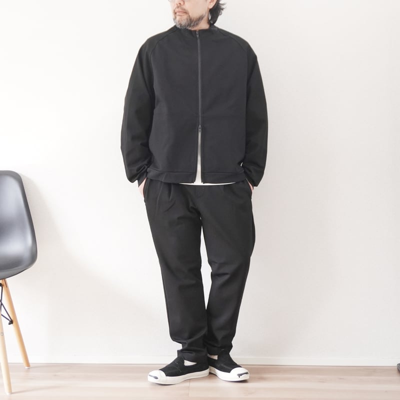 ユニセックス＊LA MOND-ラモンド-STAND NECK SILKY BLOUSON/L