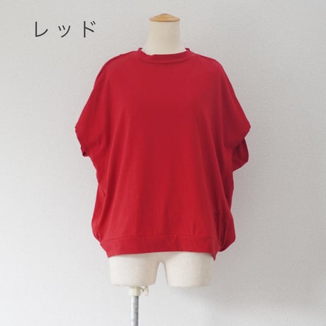 3色＊レディース＊SLOWHANDS-スローハンズ-POOFY Back-Gathered T-Shirt