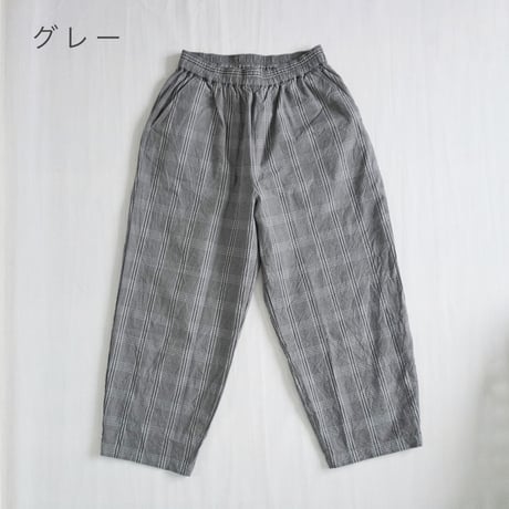 2色ユニセックス＊have a good day-ハブアグッドデイ-Plaid volume pants チェックボリュームパンツ