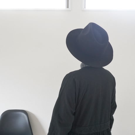 2色goods＊HIGHER-ハイヤー-POLAND FELT WIDE BRIM FEDORA ポーランドフェルトワイドブリムフェドーラハット/ブラック、ベージュ