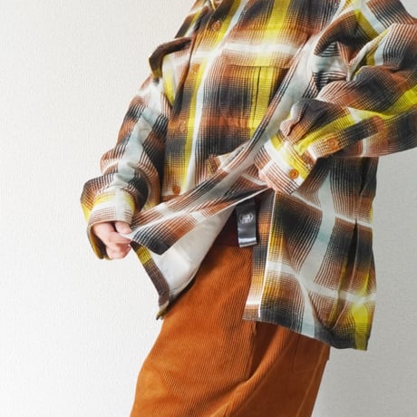 2色ユニセックス＊IMPRESTORE-インプレストア-Printed flannel shirt / J.FOX