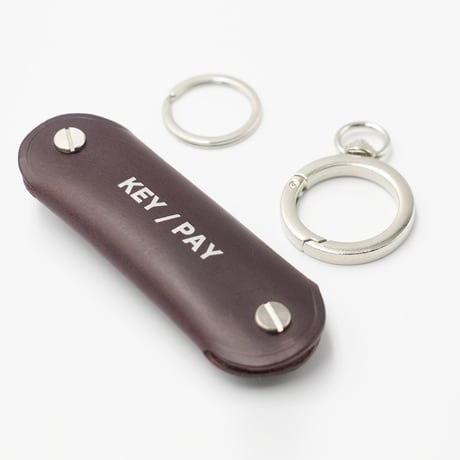 ４色＊ユニセックス＊ [1/2HALF] KEY/PAY (ITALIAN LEATHER ＆ NEON LEATHER)