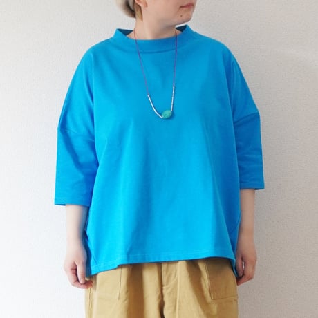 色欠け再入荷5色＊レディース＊Linen ya-リネンヤ-デラヴェ七分袖Tシャツ