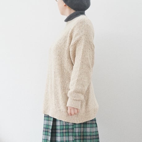2色＊ユニセックス＊ORDINARY FITS-オーディナリーフィッツ-COTTON PULLOVER  KN005-125/ブラック、ベージュ