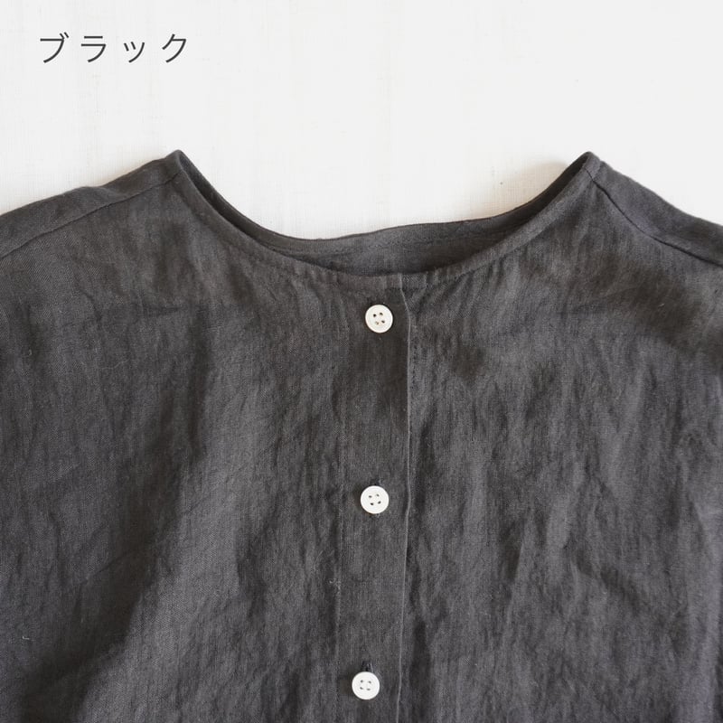 リネン2wayバックギャザーブラウス 2色＊レディース＊Linenya-リネンヤ-リネンバックギャザーブラウス