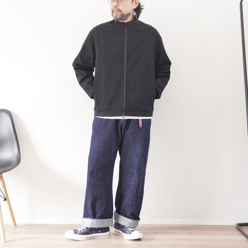 ユニセックス＊LA MOND-ラモンド-STAND NECK SILKY BLOUSON/L