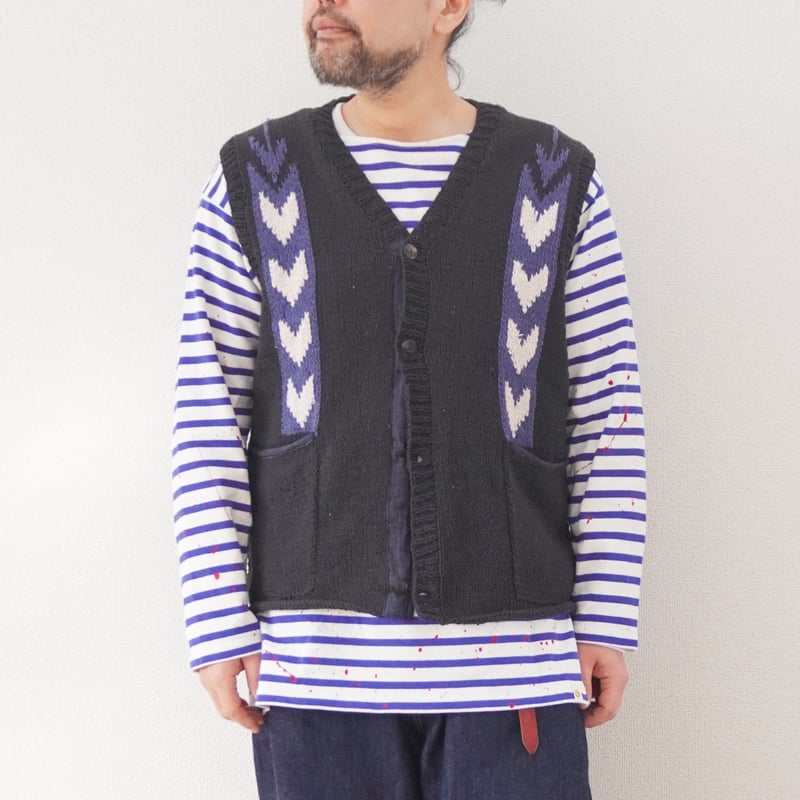 2色＊ユニセックス＊SLOWHANDS-スローハンズ-cotton knit ''arrow'