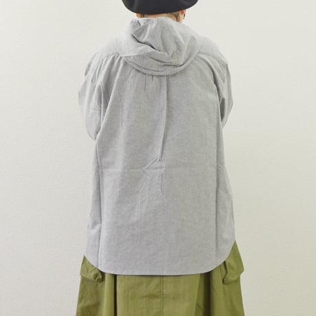 2色＊ASCOT by yim-アスコット バイ イム-コットンオックスフォード生地 フードシャツ