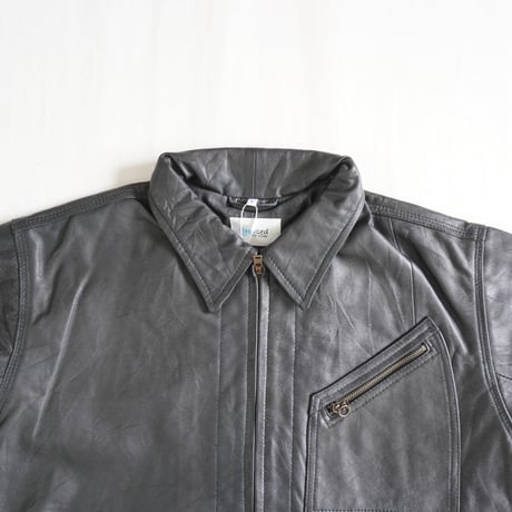 再入荷＊ユニセックス＊YOUSED-ユーズド-LEATHER SPORTS JACKET（91B） リメイクレザージャケット / ブラック