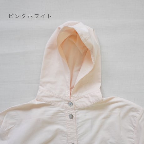 2色＊ASCOT by yim-アスコット バイ イム-コットンオックスフォード生地 フードシャツ