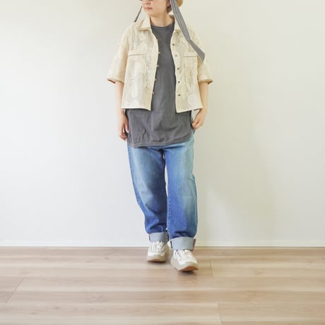 ＊レディース＊KELEN-ケレン-ショート丈刺繍メッシュシャツ"DAG"