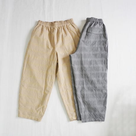 2色ユニセックス＊have a good day-ハブアグッドデイ-Plaid volume pants チェックボリュームパンツ