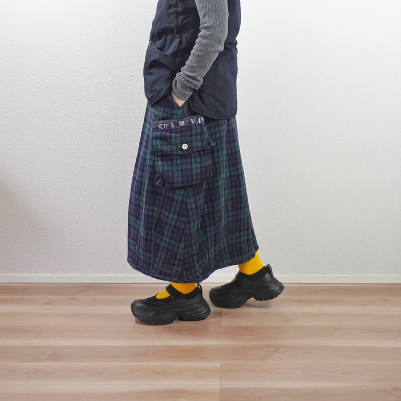 美品✨快晴堂　タータンチェック　カーディガン　ウール 3色＊レディース＊快晴堂 -Girl'sタータンチェック・リラクシン