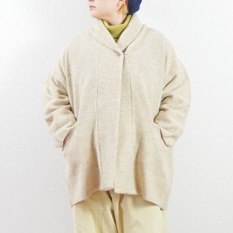 ＊レディース＊i c h i × TAION - Knit Cardigan + Leopard Inner Down Vest