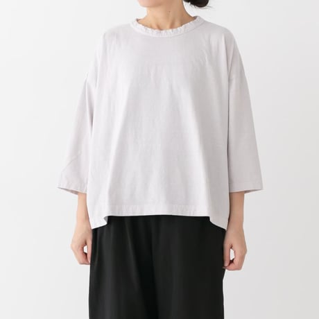 4色＊レディース＊prit-30/1リサイクルムラ糸天竺 7分袖ワイドＴシャツ P91652