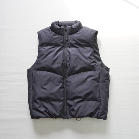 ＊ユニセックス＊LA MOND-ラモンド-STAND CURVY QUILT DOWN VEST LM-O-133/ブラック