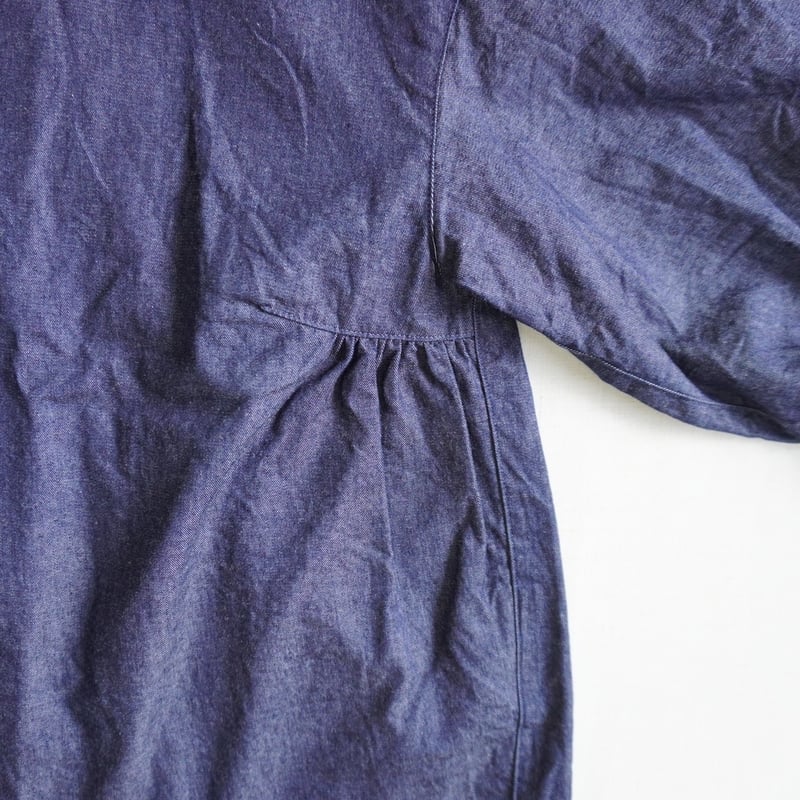 レディース＊Linen ya-リネンヤ-8ozデニムスタンドカラー