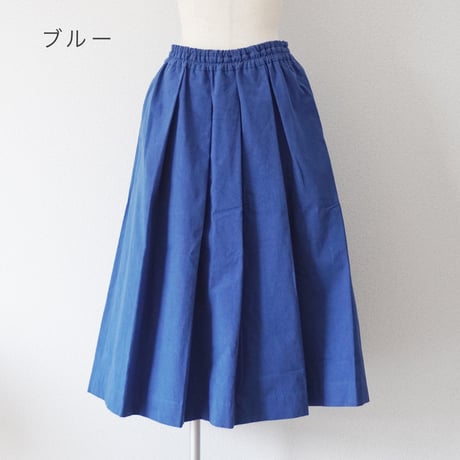 2色＊レディース＊Linen ya-リネンヤ-タックスカート/82cm丈