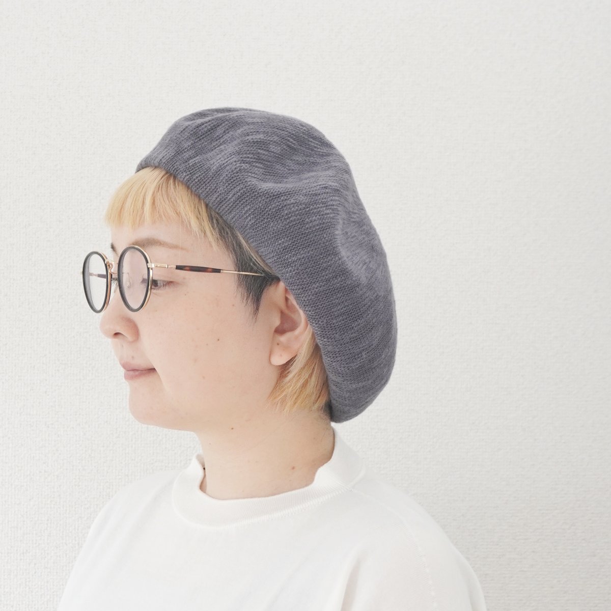 eyya ベレー帽 2色ユニセックス＊eyya-エイヤ-ring slob beret コットンニット