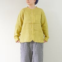 3色＊レディース＊prit-プリット-60/1フレンチリネンバンドカラーワイドシャツ P81645