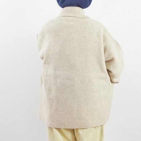 ＊レディース＊i c h i × TAION - Knit Cardigan + Leopard Inner Down Vest