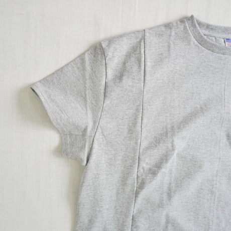 ＊ユニセックス＊Audience-オーディエンス-ビッグサイズリメイク USAファブリック丸胴国産ポケットTEE/杢グレー