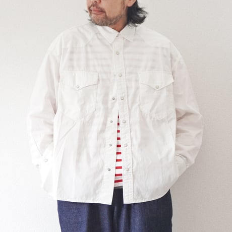 ＊ユニセックス＊IMPRESTORE-インプレストア-5oz Basket Western Shirts / Dwayne (White)