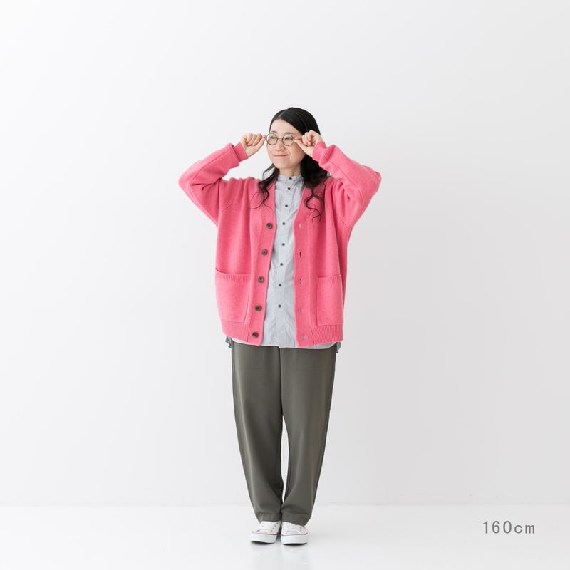 3色＊prit（プリット） 2/15ラムウール5G天竺編み Vネックワイド