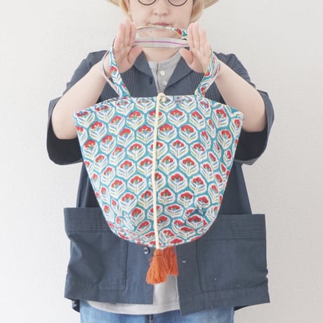 4色＊goods＊SLOWHANDS-スロウハンズ-MULTI STRIPE MESH  TOTE