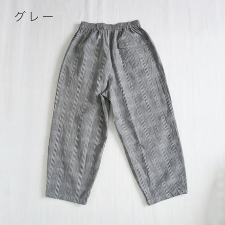 2色ユニセックス＊have a good day-ハブアグッドデイ-Plaid volume pants チェックボリュームパンツ