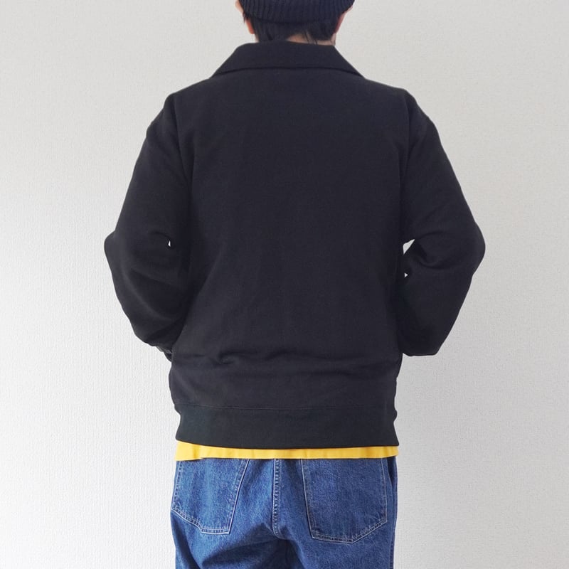 ユニセックス*LA MOND-ラモンド-HALF ZIP SWEAT LM-C-199/ブラ ユニセックス*LA MOND-ラモンド-HALF ZIP SWEAT LM-C-199/ブラ