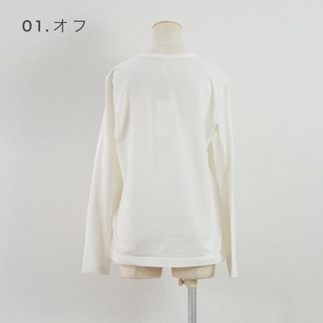 3色＊レディース＊prit-30/1リサイクルムラ糸天竺 長袖クルーネックTシャツ P91650