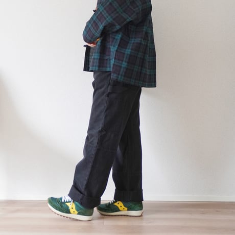 ＊ユニセックス＊YOUSED-ユーズド-DOUBLE BLACK PAINTER PANTS ブラック2度染めペインターパンツ