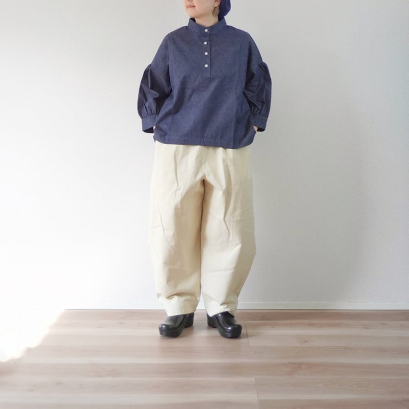 2色ユニセックス＊結-ゆい-Chino Cloth Planer Easy Pants-Tap