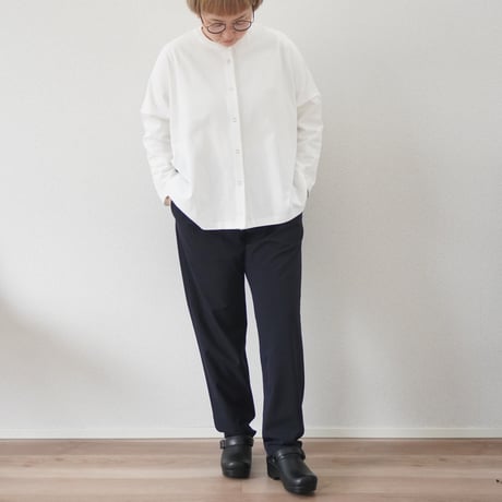 ＊ユニセックス＊LA MOND-ラモンド-STRETCH EASY TROUSERS/LM-P-126-PR ネイビーブラック