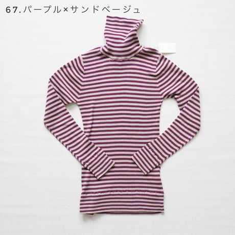 4色レディース＊DAYS Basic-デイズ ベーシック-ランダムテレコボーダータートル