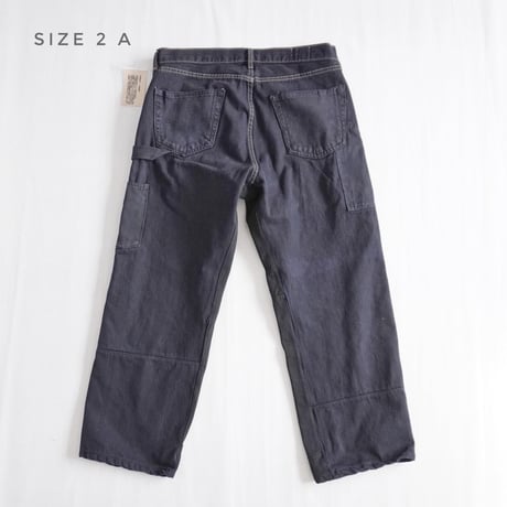 ＊ユニセックス＊YOUSED-ユーズド-DOUBLE BLACK PAINTER PANTS ブラック2度染めペインターパンツ