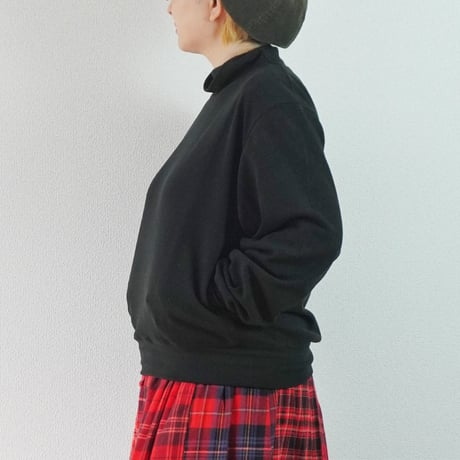 2色＊ユニセックス＊LA MOND-ラモンド-LOUNGE SUEDE HIGH NECK SWEAT LM-C-211