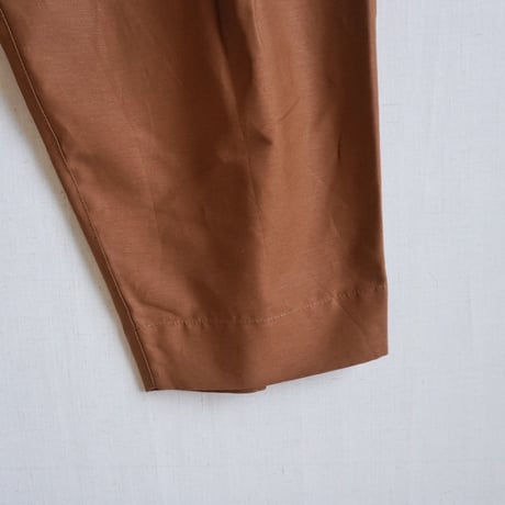 2色レディース＊結-ゆい-COTTON/LINEN BACK SATIN WIDE TUCK EASY TROUSERS /YWTEP-004