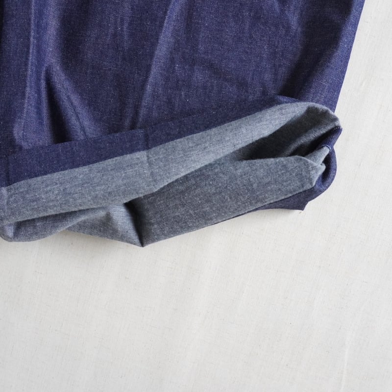 Linenya リネンヤ デニムサロペット Vネック ワイド 日本製 体型カバー レディース＊Linenya-リネンヤ-8oz デニムサロペット | 城下町の洋服屋