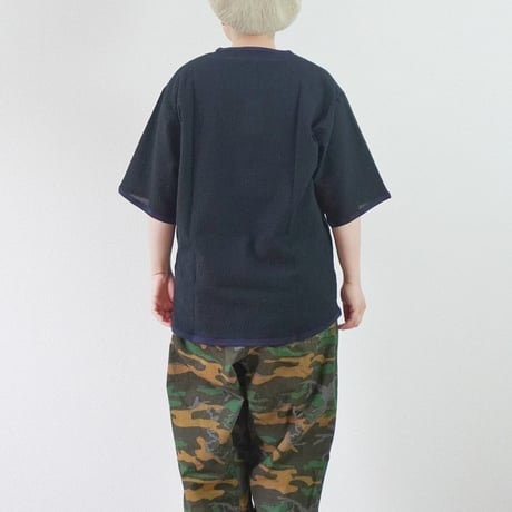 再々入荷＊ユニセックス＊CATTA-カッタ-AMERICAN CREW NECK PKT T-SHIRT AIR COTTON SUCKER / ブラック