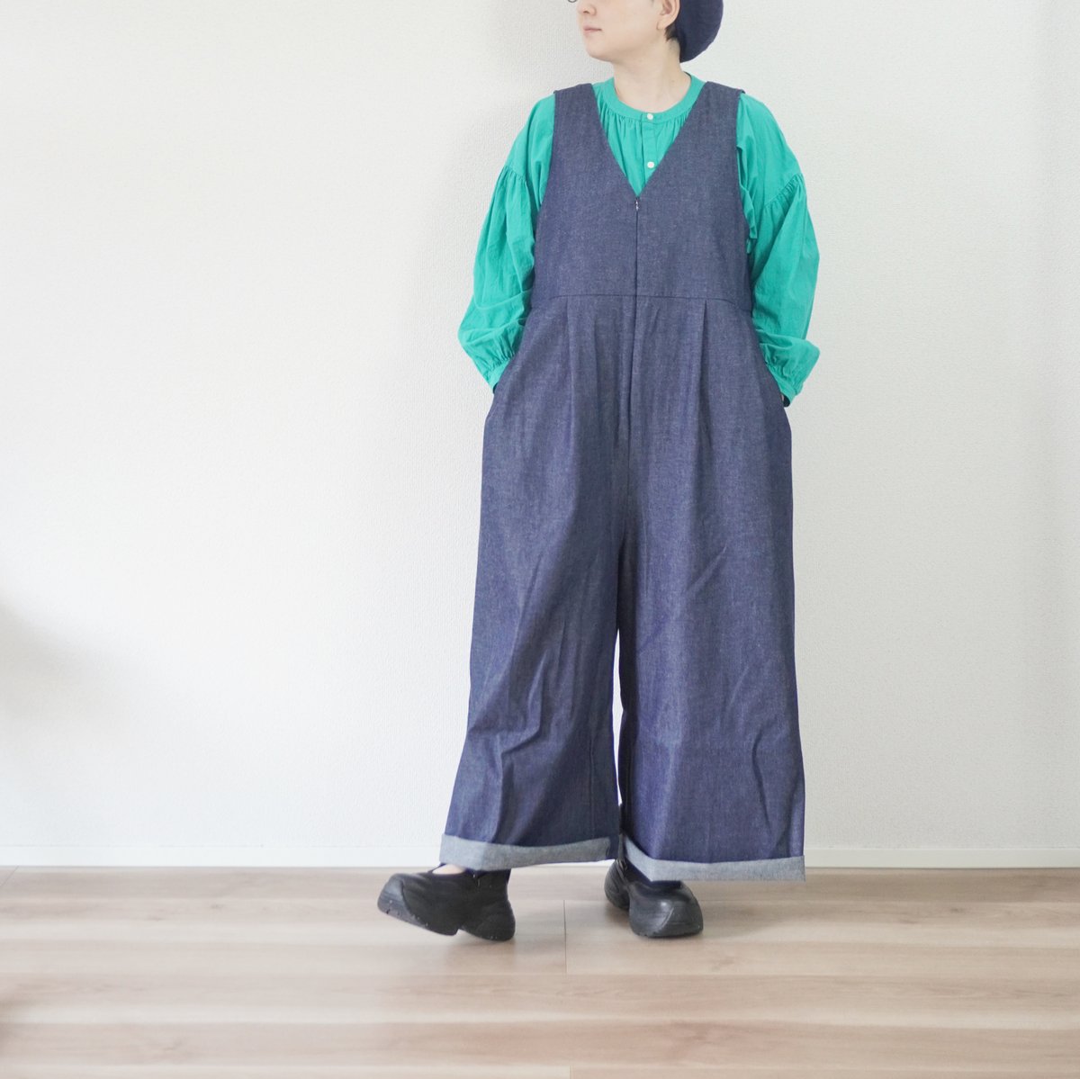 45rリネンサロペット