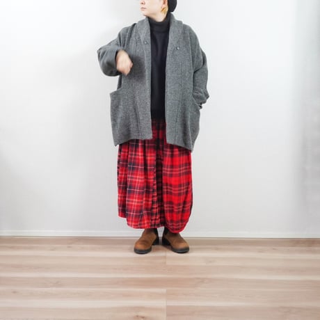 ＊レディース＊i c h i × TAION - Knit Cardigan + Leopard Inner Down Vest