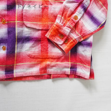 2色ユニセックス＊IMPRESTORE-インプレストア-Printed flannel shirt / J.FOX